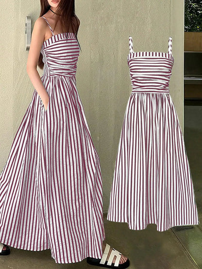 Hazel Blues® |  Striped Sleeveless Maxi Dress
