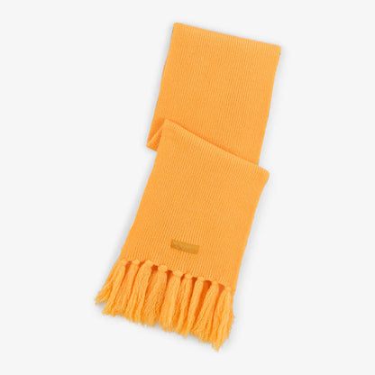 Écharpe à franges unie jaune gold homme SERGE BLANCO