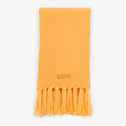 Écharpe à franges unie jaune gold homme SERGE BLANCO