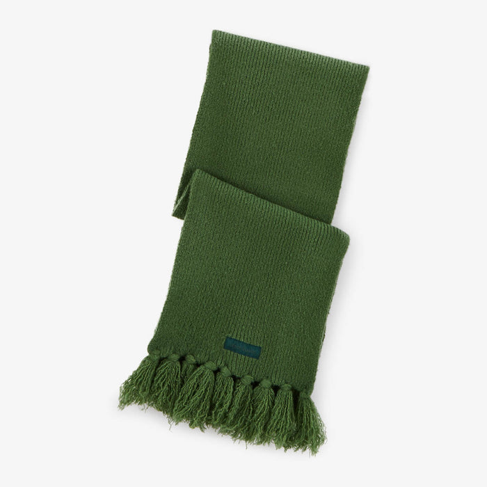 Écharpe a franges unie vert sapin homme SERGE BLANCO