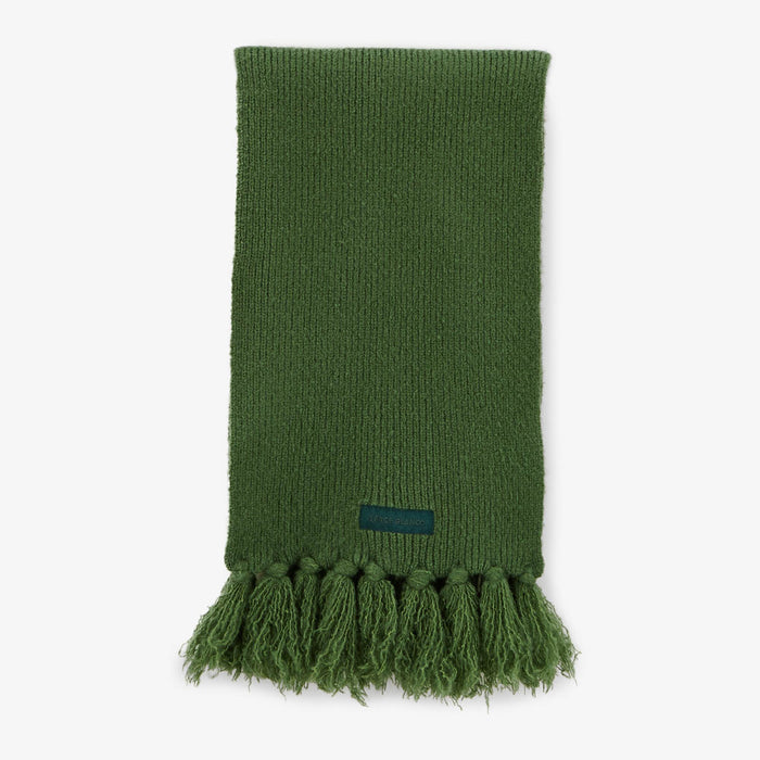 Écharpe a franges unie vert sapin homme SERGE BLANCO