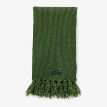 Écharpe a franges unie vert sapin homme SERGE BLANCO