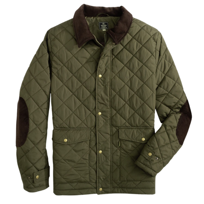 Evans Quilted Jacket: Olive