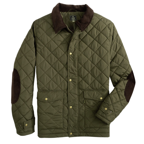 Evans Quilted Jacket: Olive