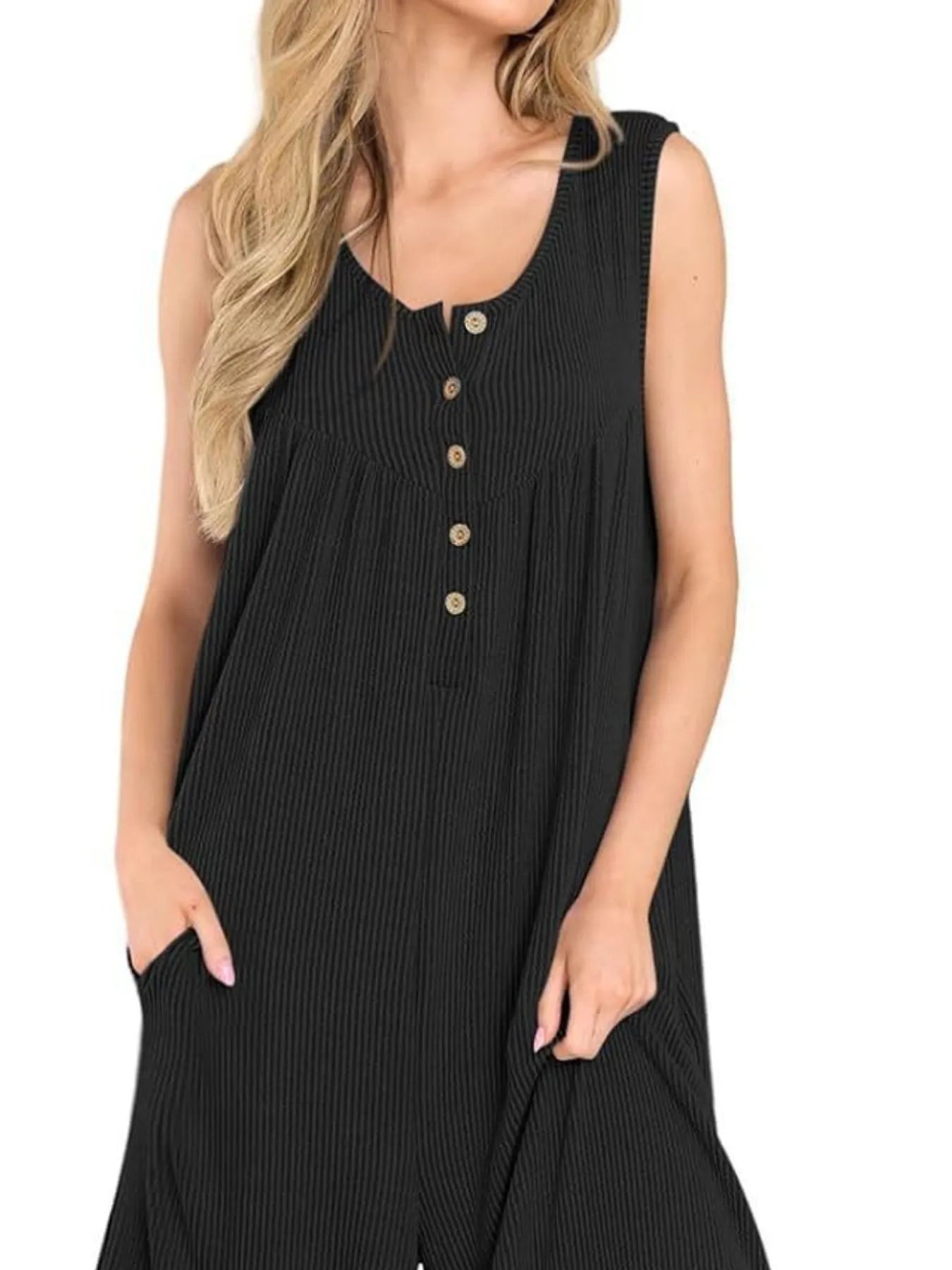 Hazel Blues® |  Sleeveless Wide Leg Jumpsuit