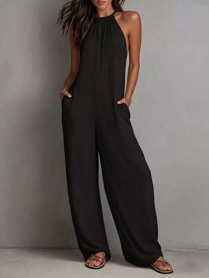 Hazel Blues® |  Sleeveless Wide Leg Jumpsuit