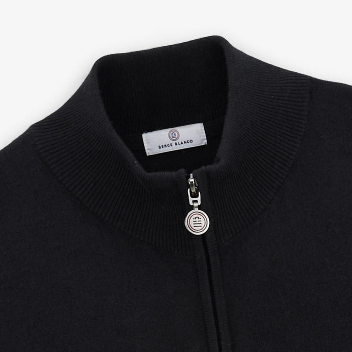 Gilet Col Montant Zippé Noir Morgan Homme SERGE BLANCO