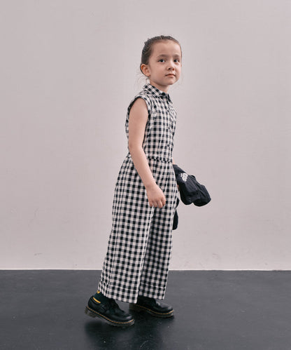 Gingham Check Overalls