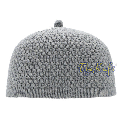 Gray Turkish-Style Stretchy Winter Beanie Cap One-Size