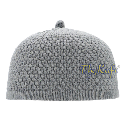 Gray Turkish-Style Stretchy Winter Beanie Cap One-Size