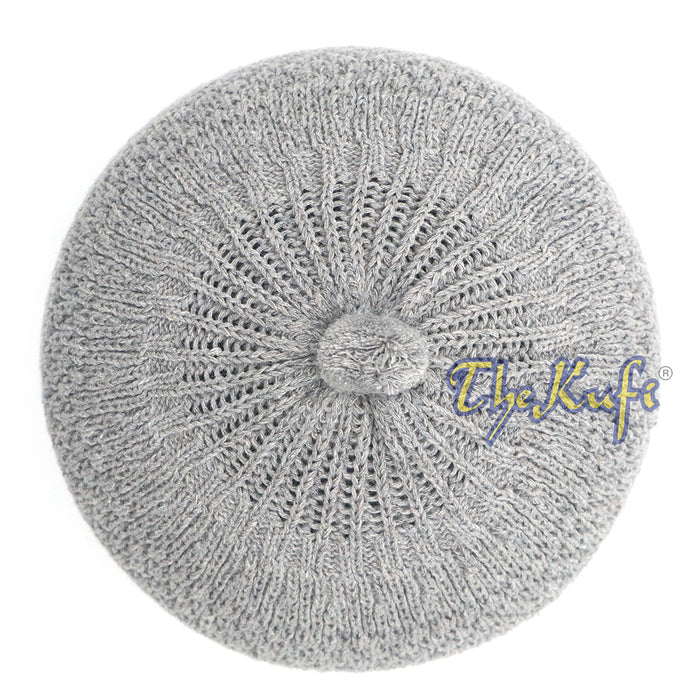 Gray Turkish-Style Stretchy Winter Beanie Cap One-Size