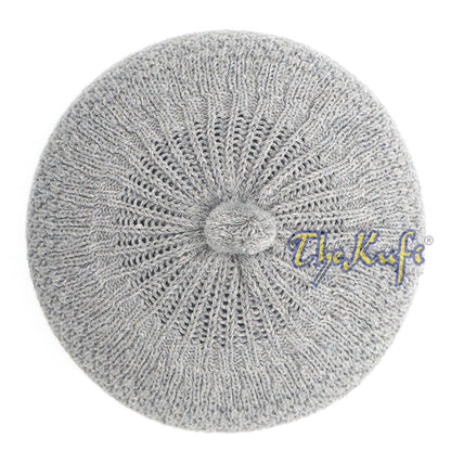 Gray Turkish-Style Stretchy Winter Beanie Cap One-Size
