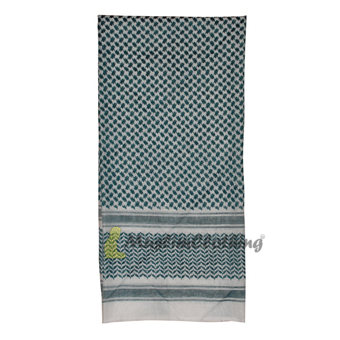 Green & White Keffiyeh Men's Arafat Scarf Shawl Turban Sorban Shawl Turban Sorban