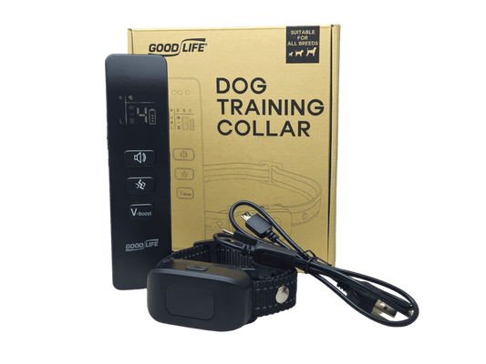 Happy Tails no-shock dog training collar with remote – vibration and tone modes for safe behavior correction