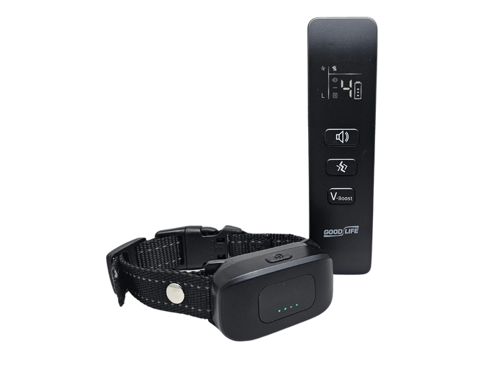 Happy Tails no-shock dog training collar with remote – vibration and tone modes for safe behavior correction