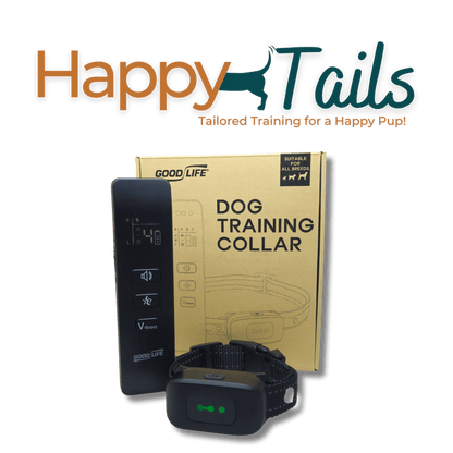Happy Tails no-shock dog training collar with remote – vibration and tone modes for safe behavior correction