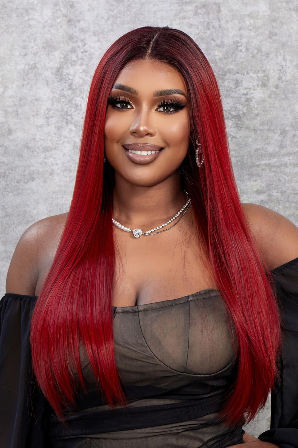 Hazel Blues® | 13*2" Lace Front Wigs Synthetic Straight 26" 150% Density