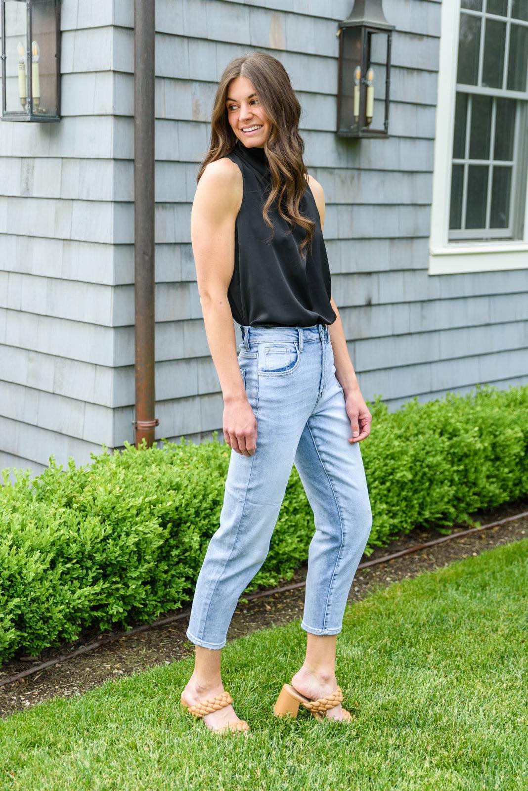 Hazel Blues® | A-Game Mom Fit Jeans