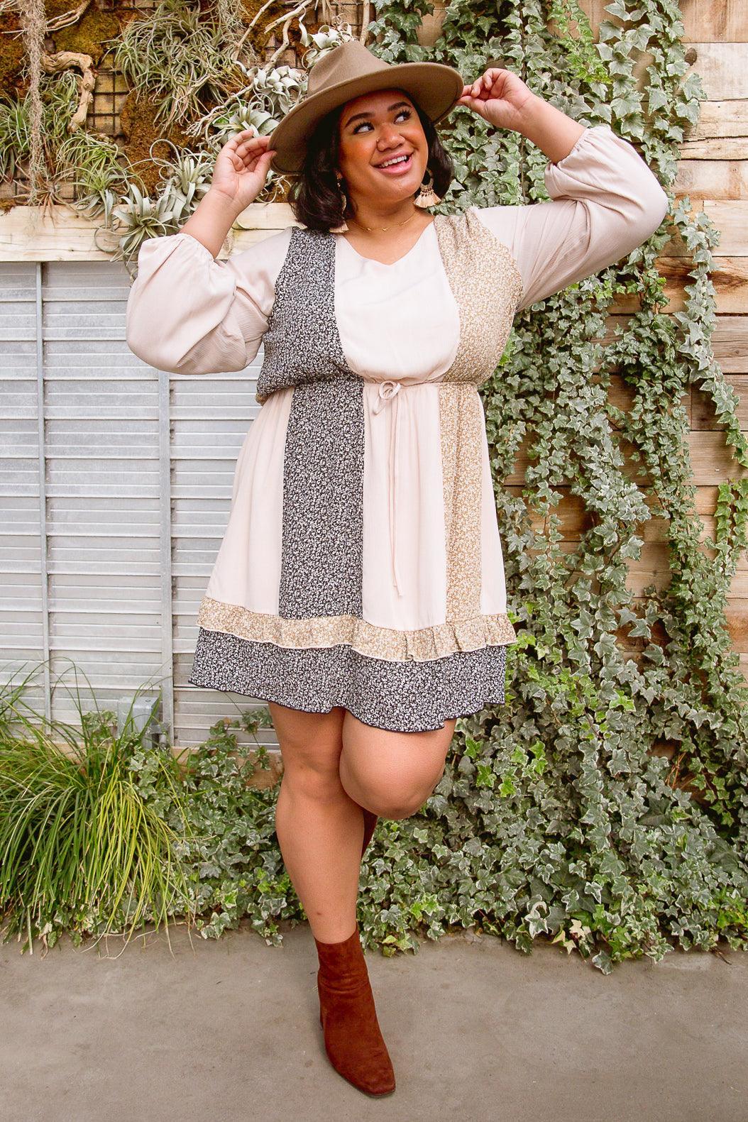Hazel Blues® | Floral Cuts Dress