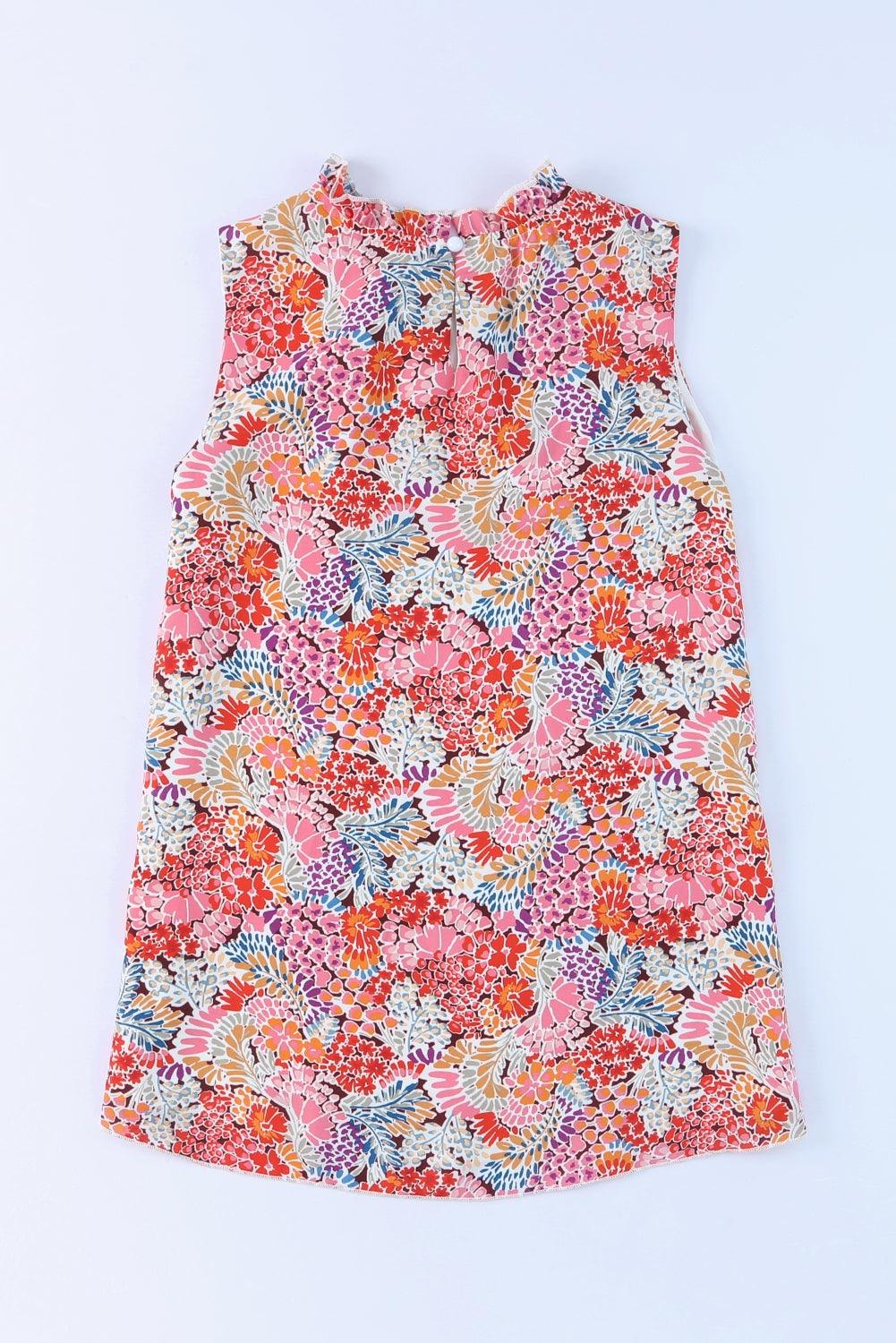 Hazel Blues® |  Floral Mock Neck Tank Top