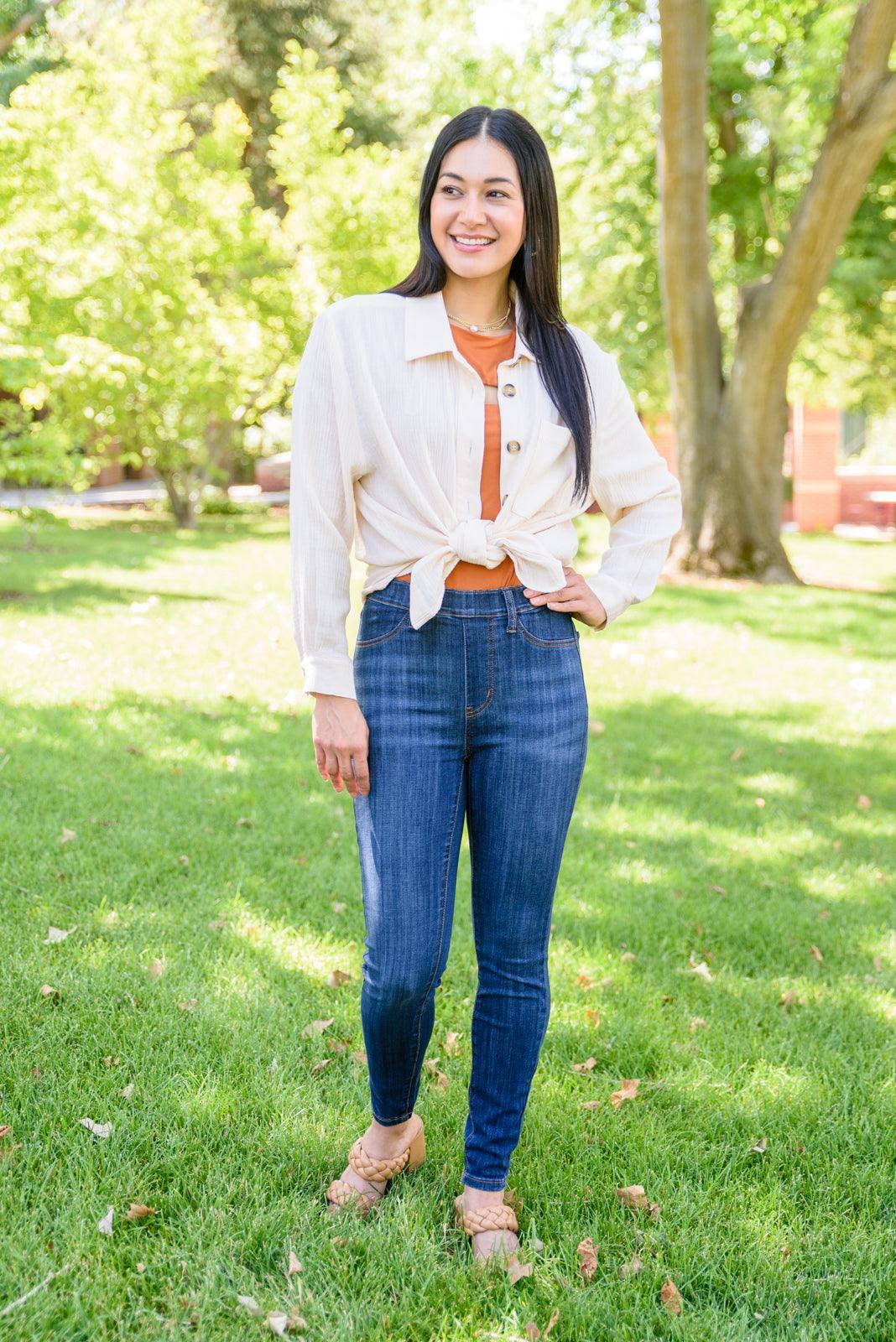Hazel Blues® | Piper Pull-On Skinny Jeans