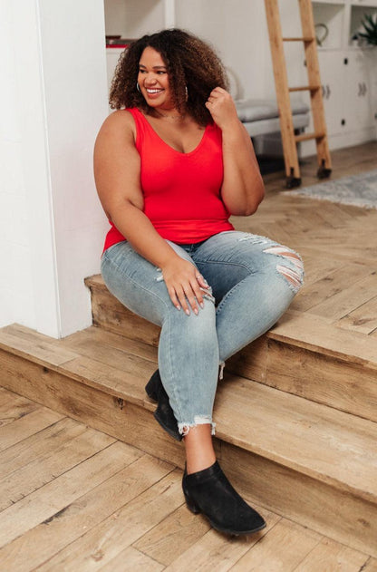 Hazel Blues® | Stay Easy Tank In Cherry