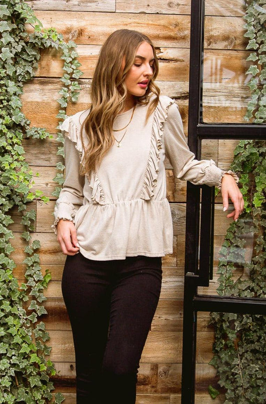 Hazel Blues® | Sweet Confession Top In Seashell