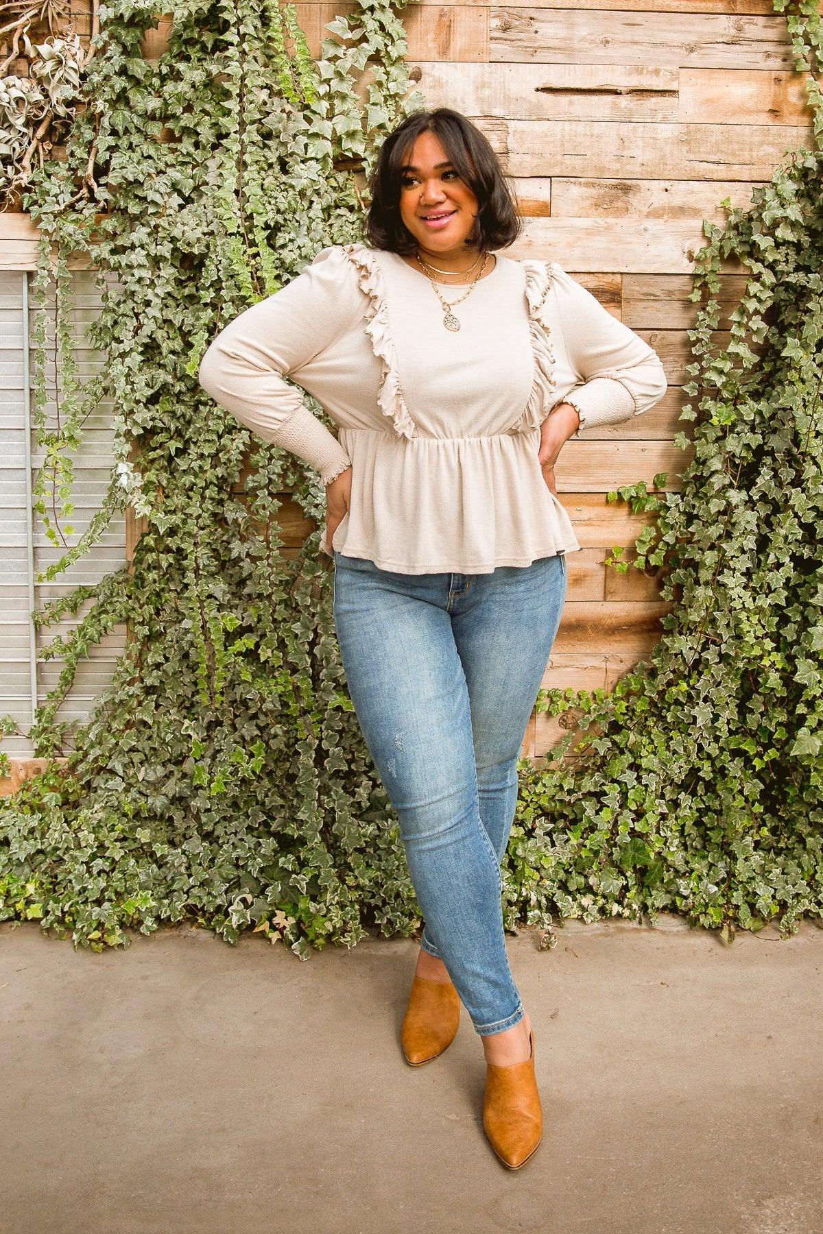 Hazel Blues® | Sweet Confession Top In Seashell