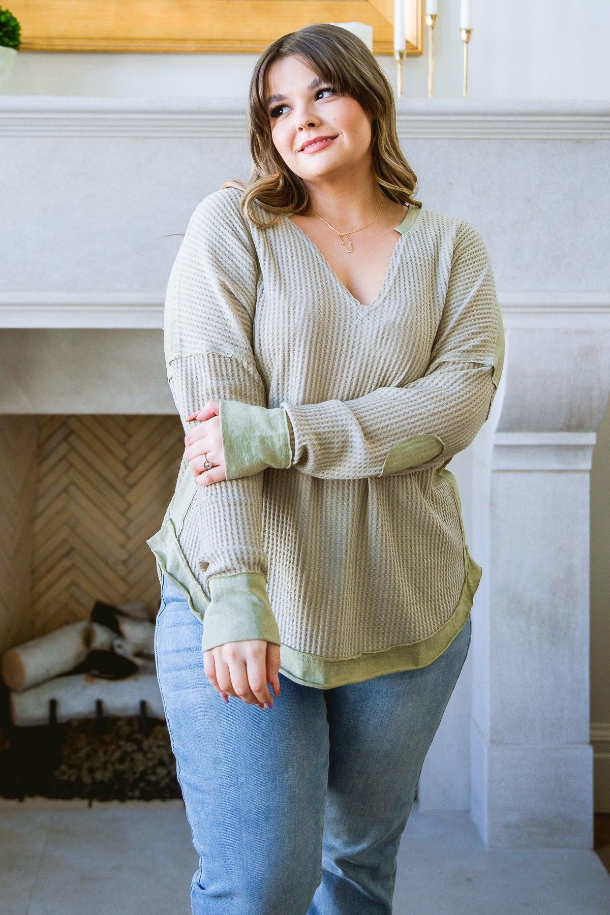 Hazel Blues® | Winding Roads Top In Sage