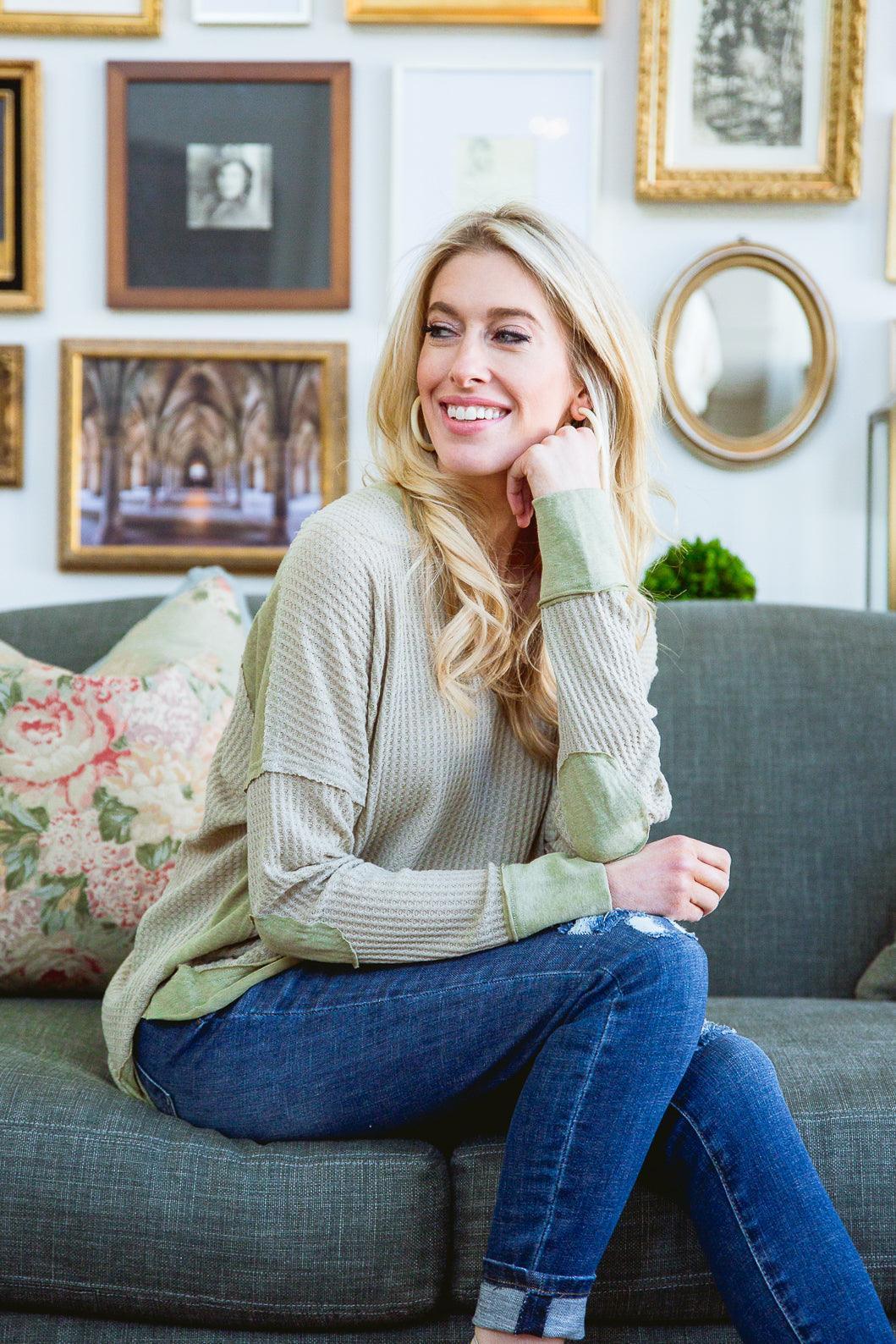 Hazel Blues® | Winding Roads Top In Sage
