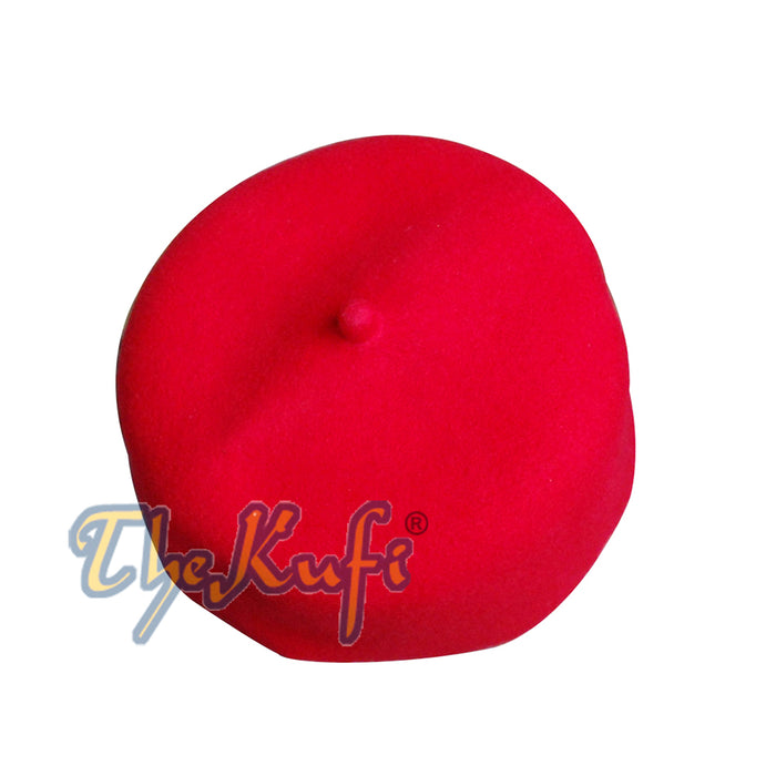 High Quality Red Fine Australian Felt Fez Kufi with Tip