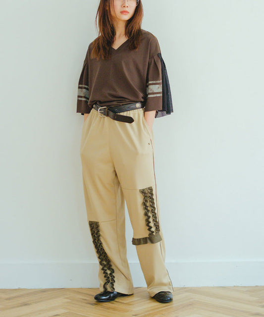 Jersey Switched Design Pants(LADIES)