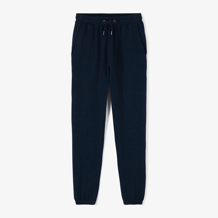 Jogging en molleton gratté bleu marine en coton homme SERGE BLANCO