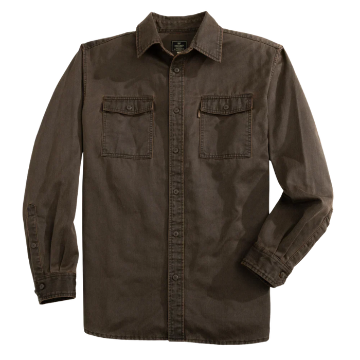 Keel Antique Cotton Button Down: Brown