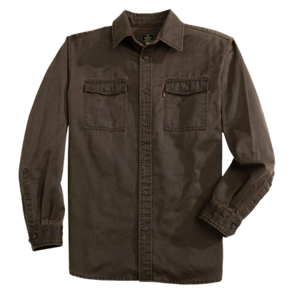 Keel Antique Cotton Button Down: Brown