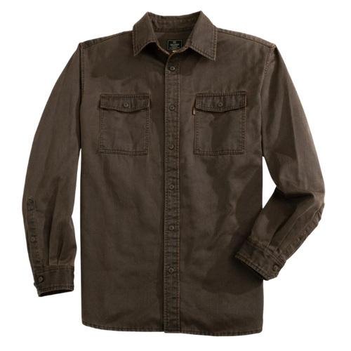 Keel Antique Cotton Button Down: Brown