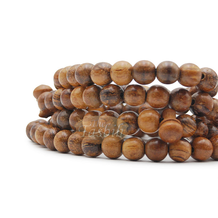 Large 9 mm Oud Aloeswood Tasbih Prayer Beads Dhikr Natural Oud Scent