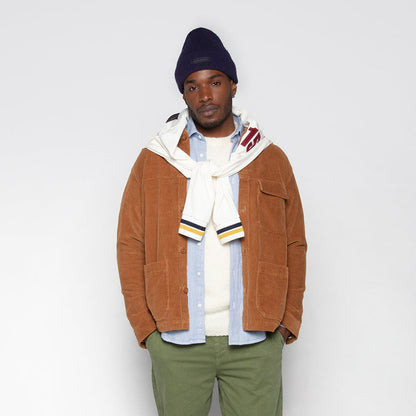 Veste Worker en velours marron noisette Wilfried Homme SERGE BLANCO