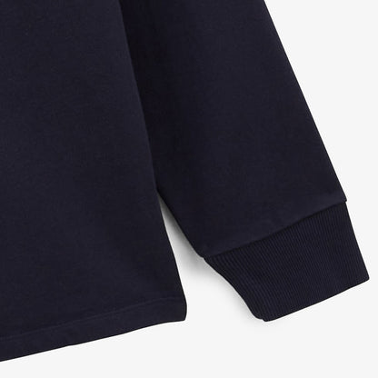 Maillot De Rugby Manches Longues En Coton Bleu Dark Navy Lupin Homme SERGE BLANCO