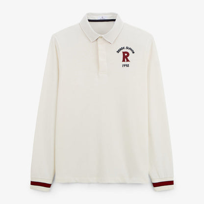 Maillot de rugby manches longues en coton blanc ivoire Lior homme SERGE BLANCO