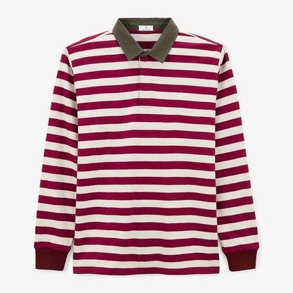 Maillot De Rugby Manches Longues En Coton Rayé Merlot Lens Homme SERGE BLANCO