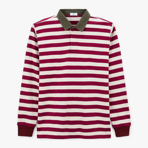 Maillot De Rugby Manches Longues En Coton Rayé Merlot Lens Homme SERGE BLANCO