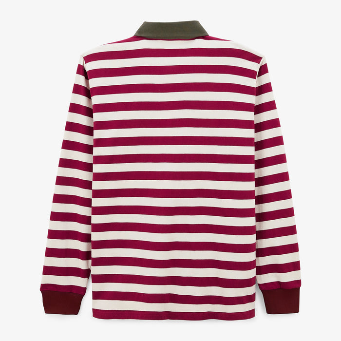 Maillot De Rugby Manches Longues En Coton Rayé Merlot Lens Homme SERGE BLANCO
