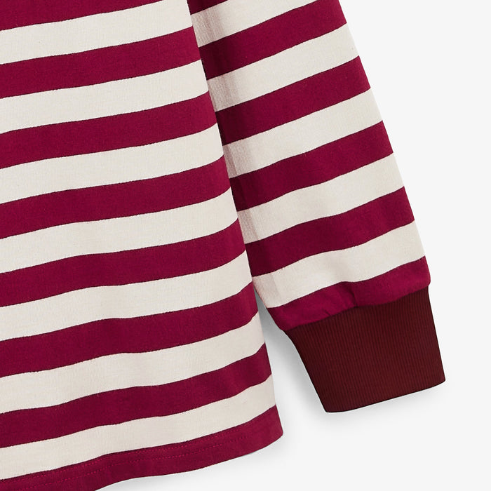 Maillot De Rugby Manches Longues En Coton Rayé Merlot Lens Homme SERGE BLANCO