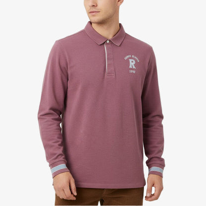 Maillot de rugby manches longues en coton violet pourpre Lior Homme SERGE BLANCO