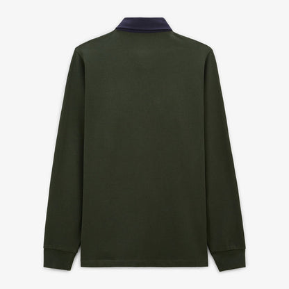 Maillot De Rugby Manches Longues En Coton Vert Anglais Lupin Homme SERGE BLANCO