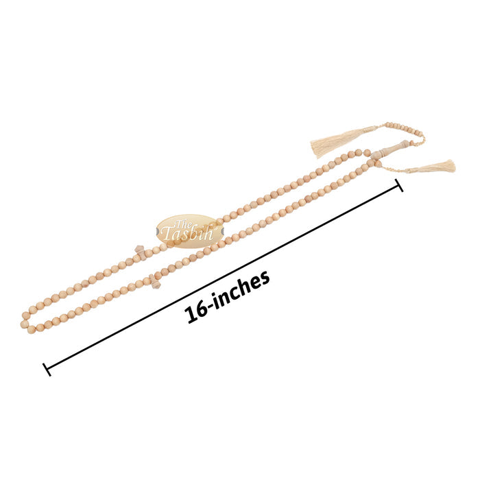 Matching Brown Tassel Sandalwood Prayer Beads 8 mm Bead Tasbih Rosary