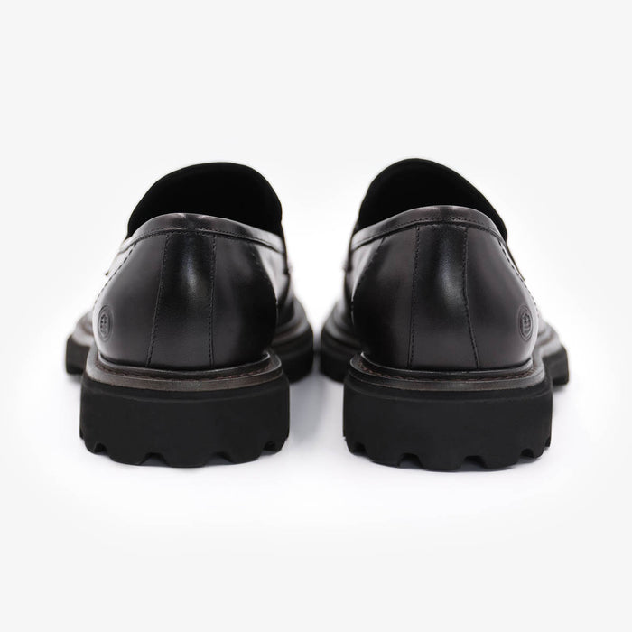 Mocassin en cuir noir Austin Homme SERGE BLANCO