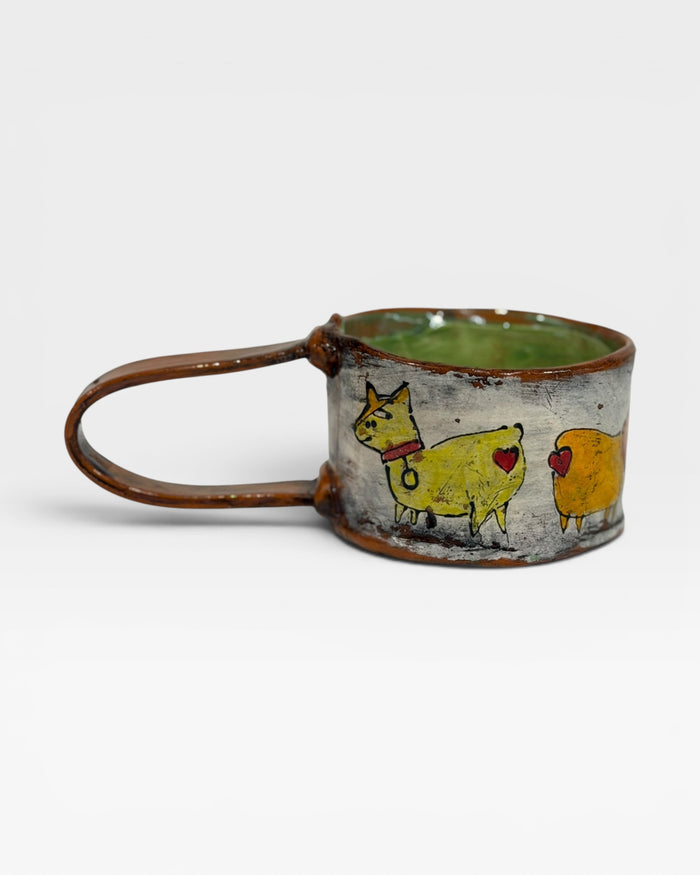 Mug, short - corgi