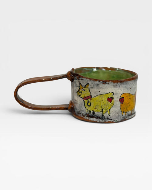 Mug, short - corgi